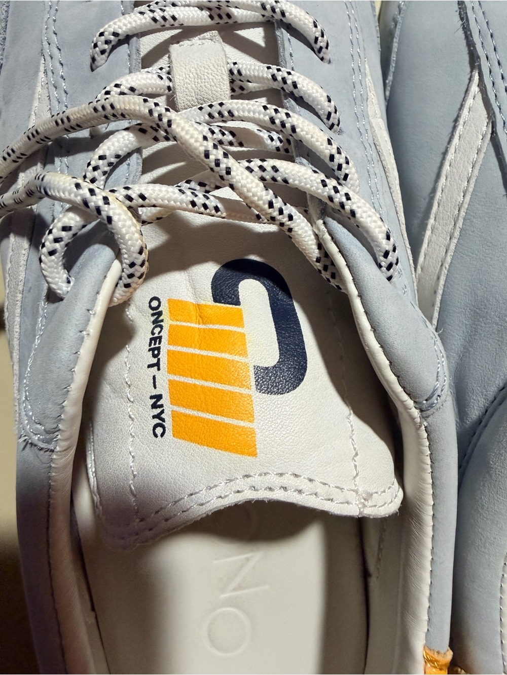 Oncept Light Blue Women’s Casual Sneakers with Yellow Accents - Picture 2 of 4